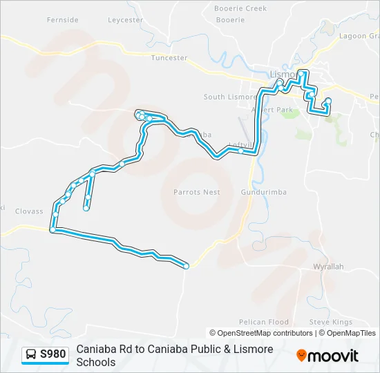 S980 Bus Line Map