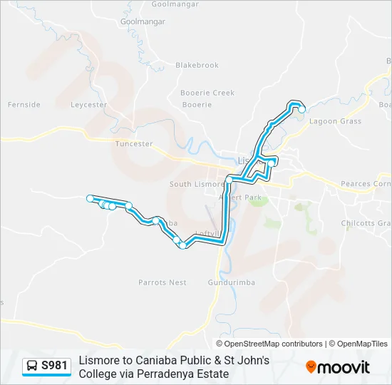 S981 Bus Line Map