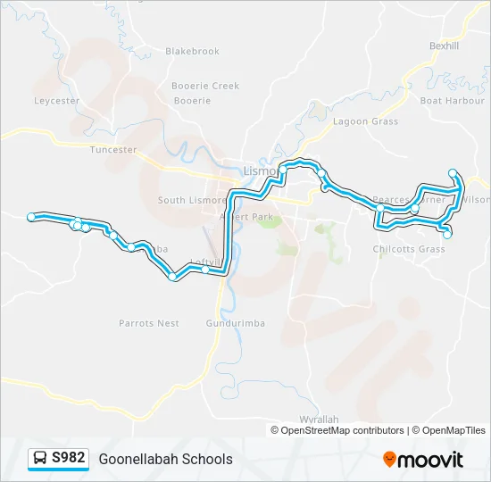 S982 Bus Line Map