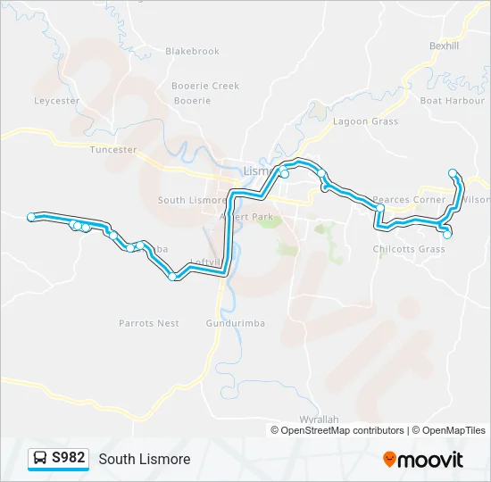 S982 Bus Line Map