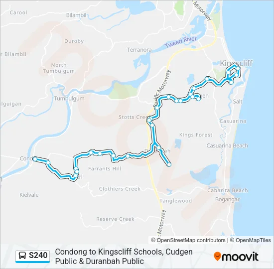 S240 Bus Line Map