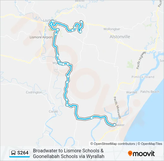 S264 Bus Line Map