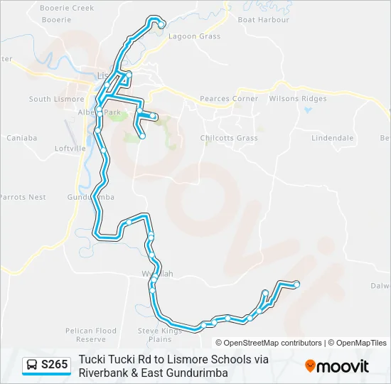 S265 Bus Line Map