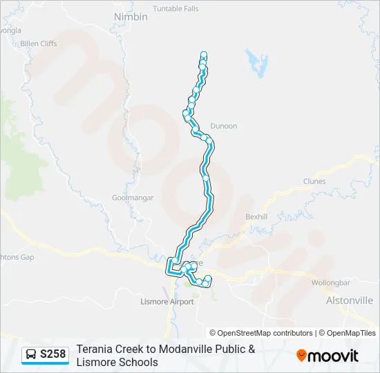 S258 Bus Line Map