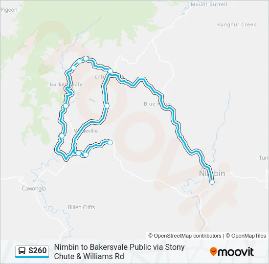 S260 Bus Line Map