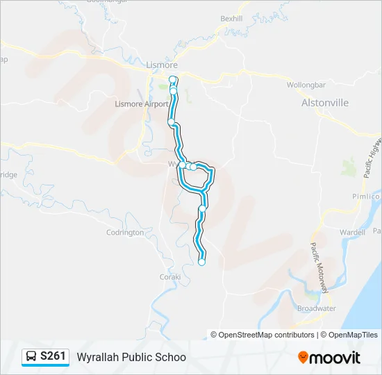 S261 Bus Line Map
