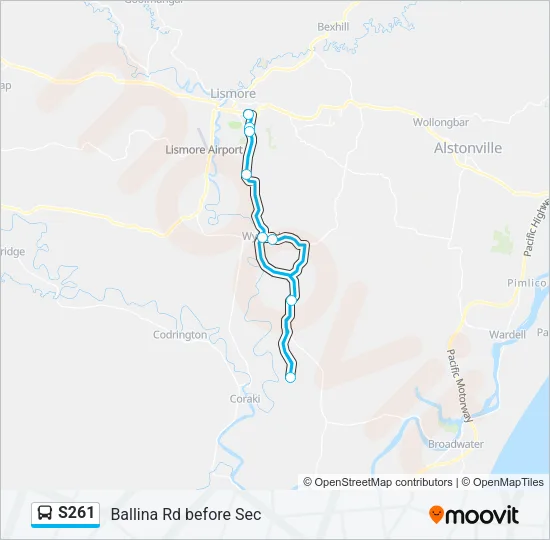 S261 Bus Line Map