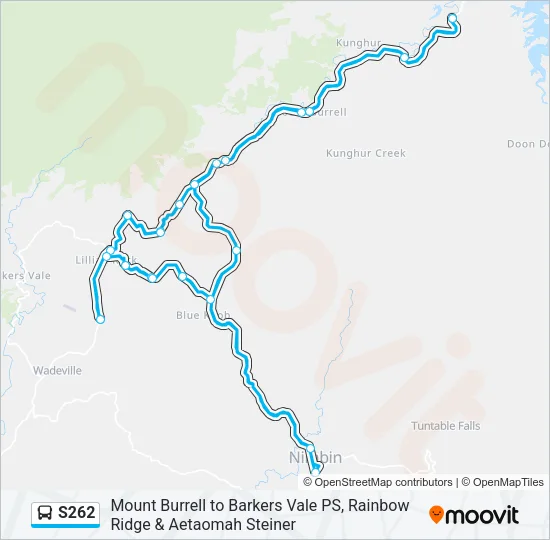 S262 Bus Line Map