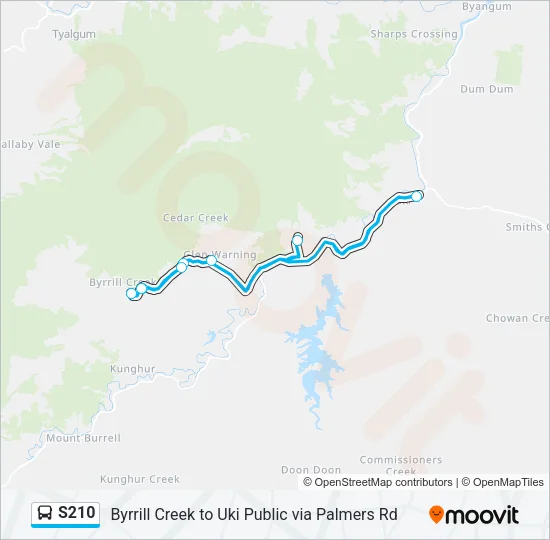 S210 Bus Line Map