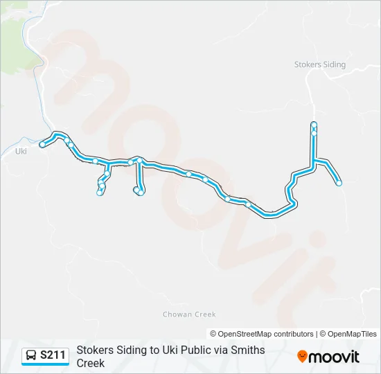 S211 Bus Line Map