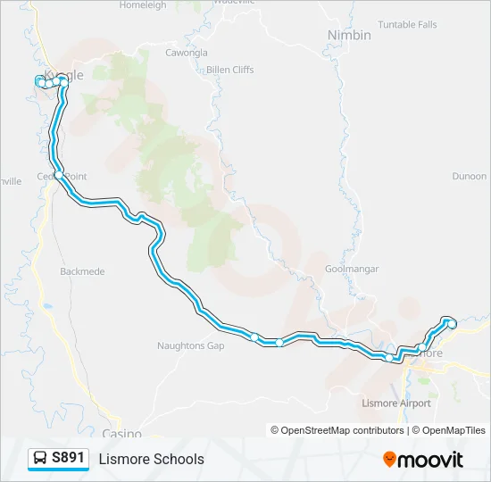 S891 Bus Line Map