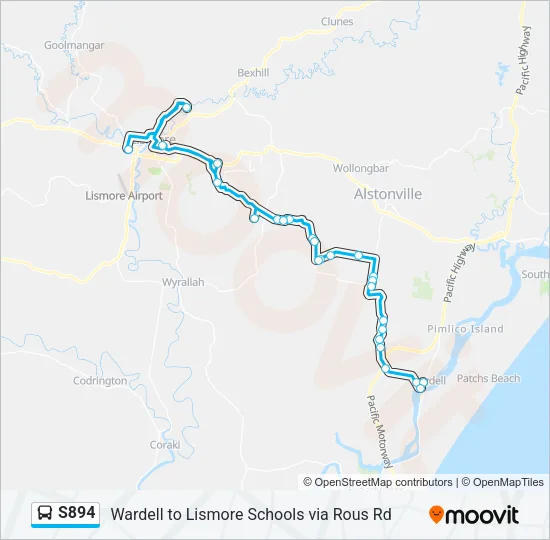 S894 Bus Line Map