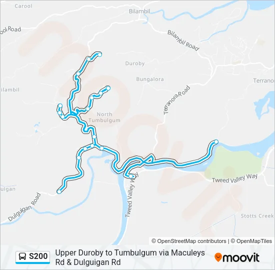 S200 Bus Line Map