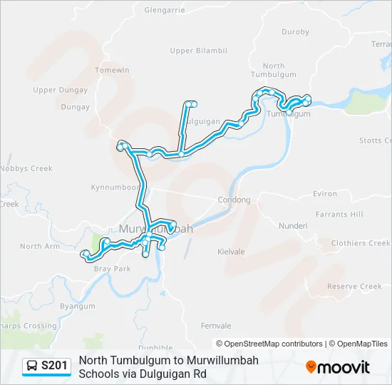 S201 Bus Line Map