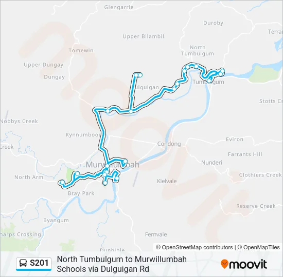 S201 Bus Line Map