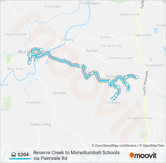 S204 Bus Line Map