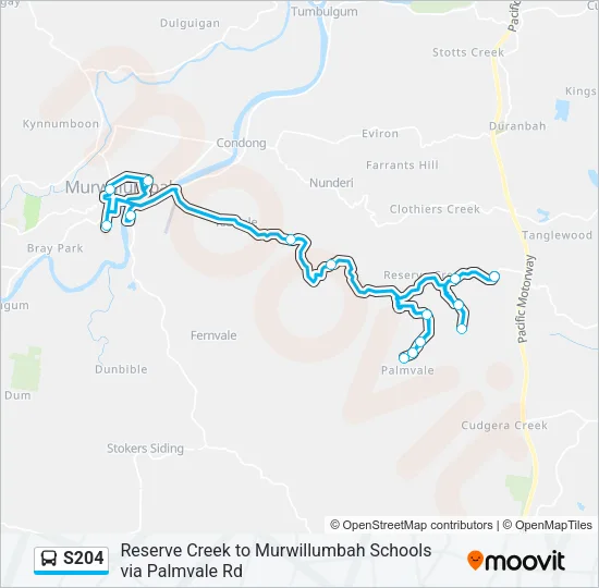 S204 Bus Line Map