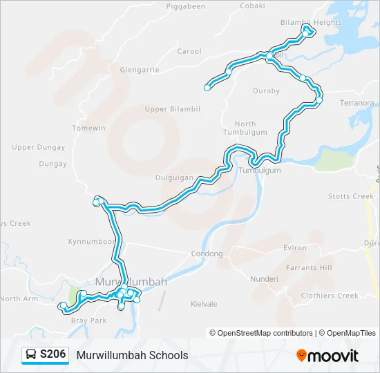 S206 Bus Line Map