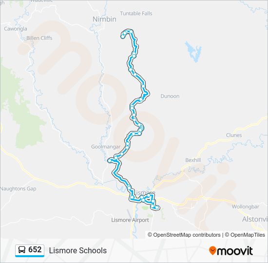 652 Route: Schedules, Stops & Maps - Lismore Schools (Updated)
