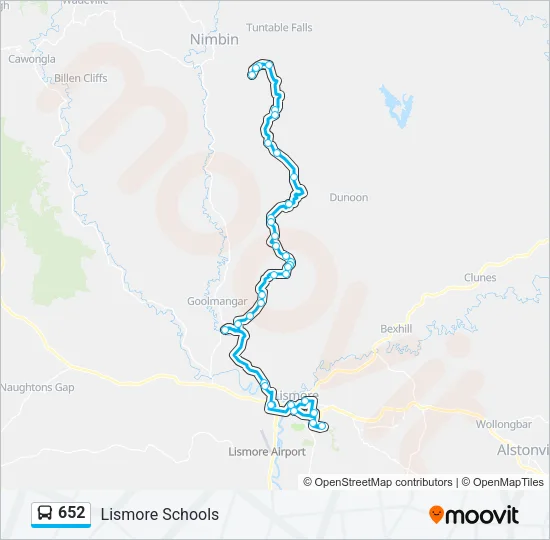 652 Bus Line Map