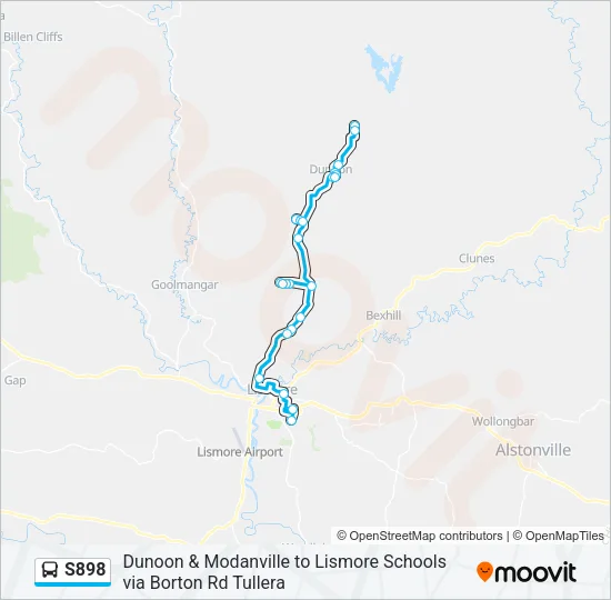 S898 Bus Line Map