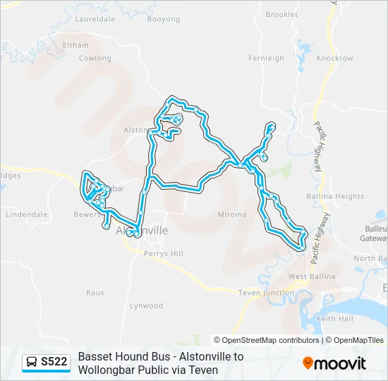 S522 Bus Line Map