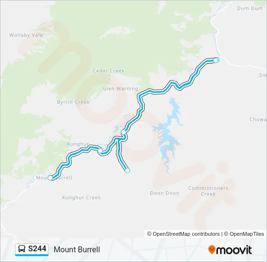 S244 Bus Line Map
