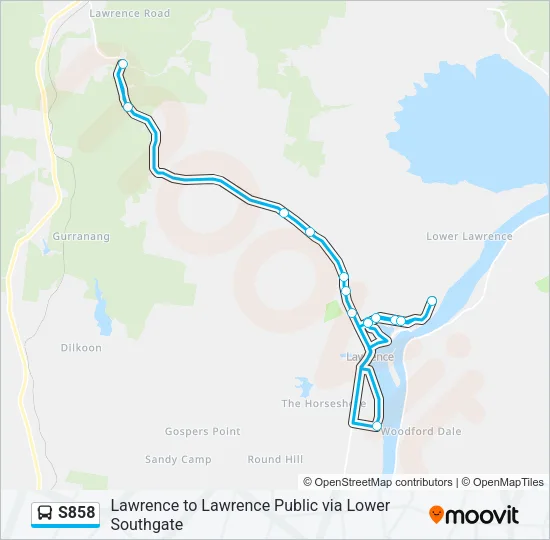 S858 Bus Line Map