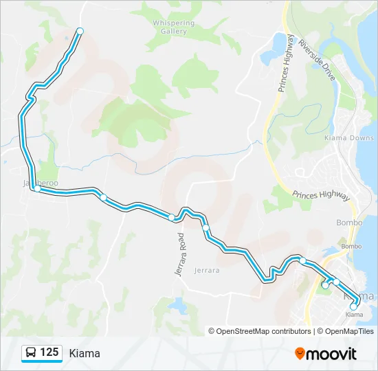 Mapa de 125 de autobús