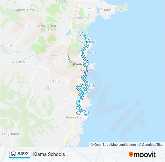 S492 Bus Line Map
