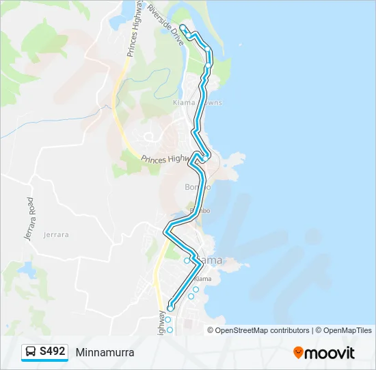 S492 Bus Line Map