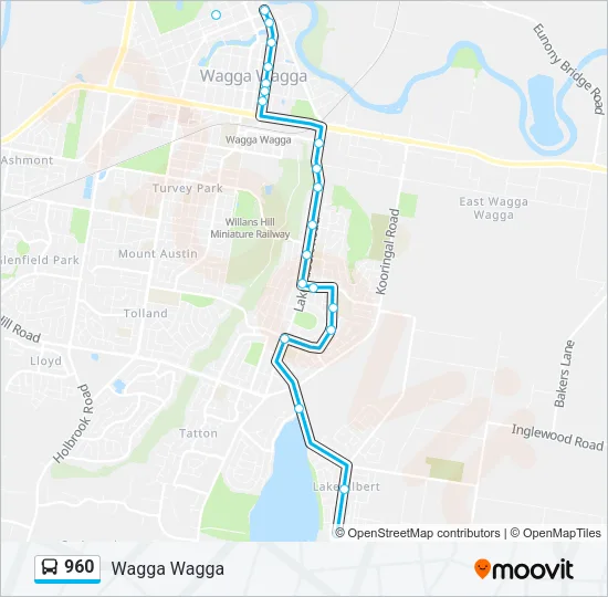 960 Bus Line Map