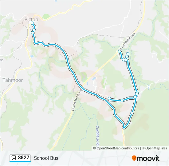 S827 Bus Line Map