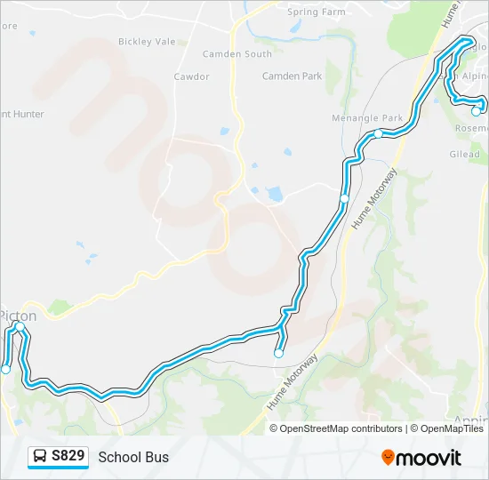 S829 Bus Line Map