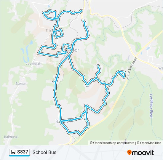 S837 bus Line Map