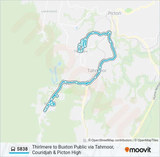S838 Bus Line Map