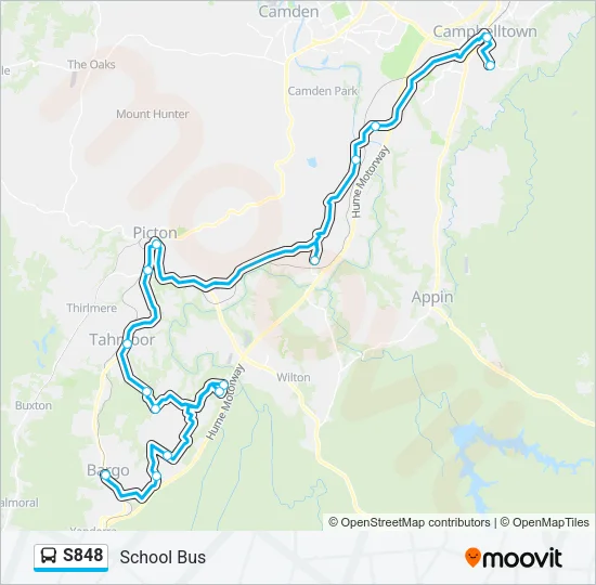 S848 Bus Line Map