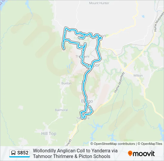 S852 Bus Line Map