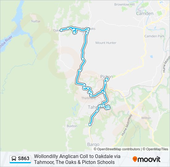 S863 bus Line Map