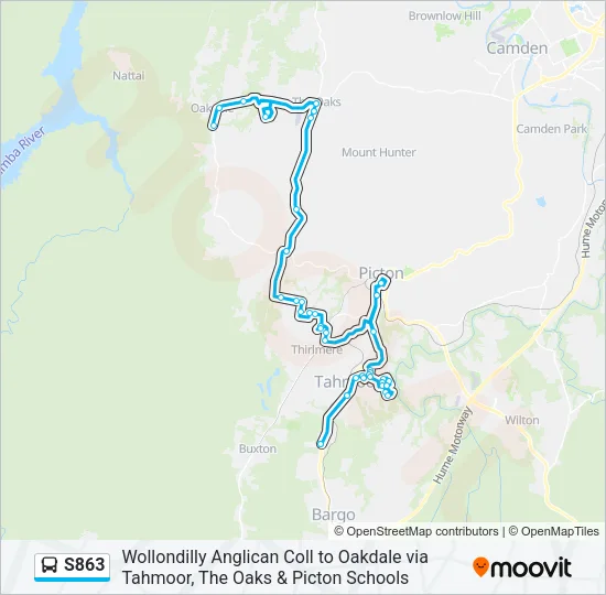S863 Bus Line Map