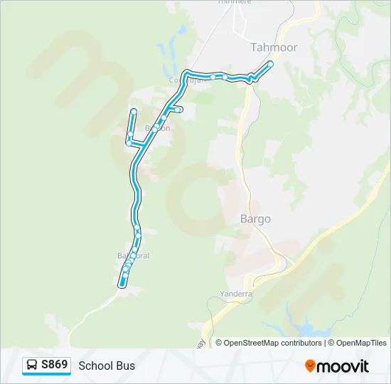 S869 Bus Line Map