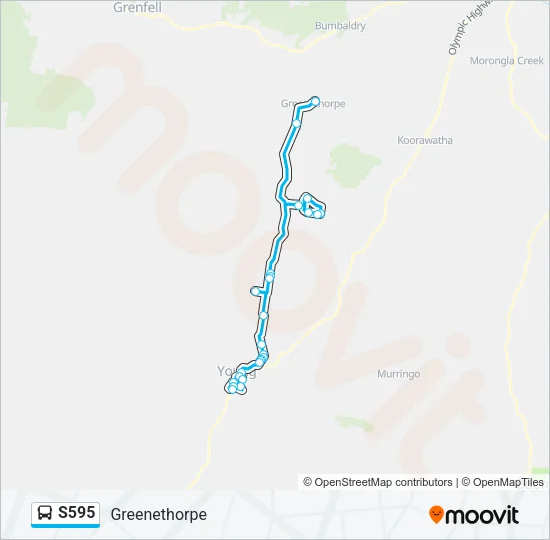 S595 Bus Line Map