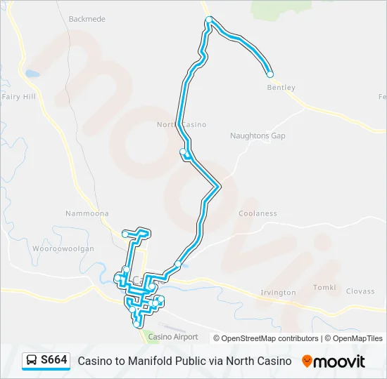 S664 Bus Line Map