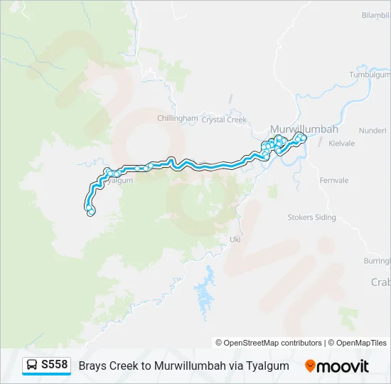 S558 Bus Line Map