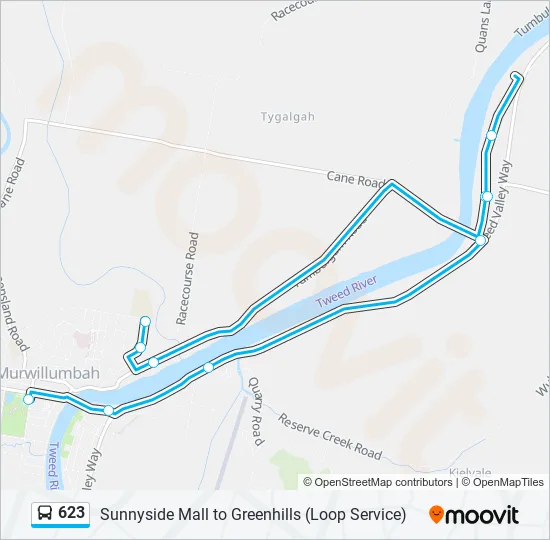 623 Bus Line Map