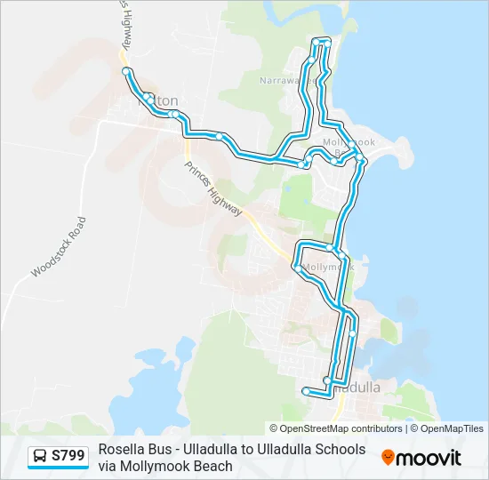 S799 Bus Line Map