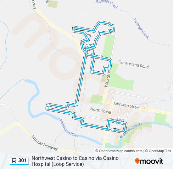 301 Route: Schedules, Stops & Maps - Northwest Casino Loop (Updated)