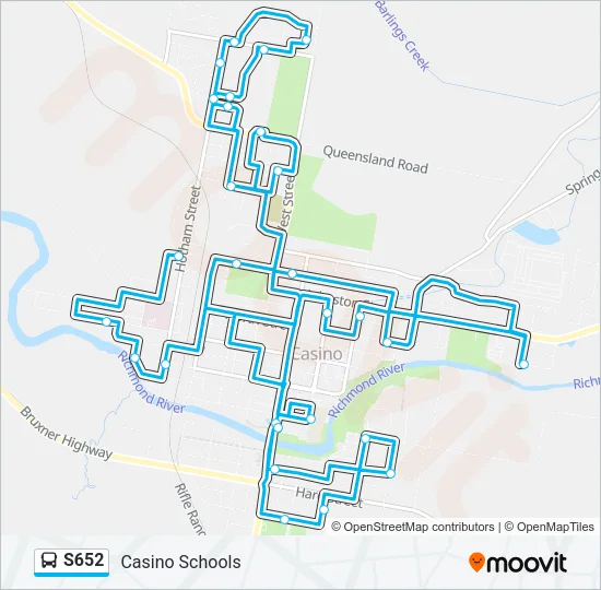 S652 Bus Line Map