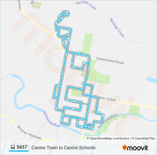 S657 Bus Line Map
