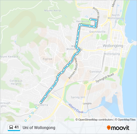 Mapa de 41 de autobús